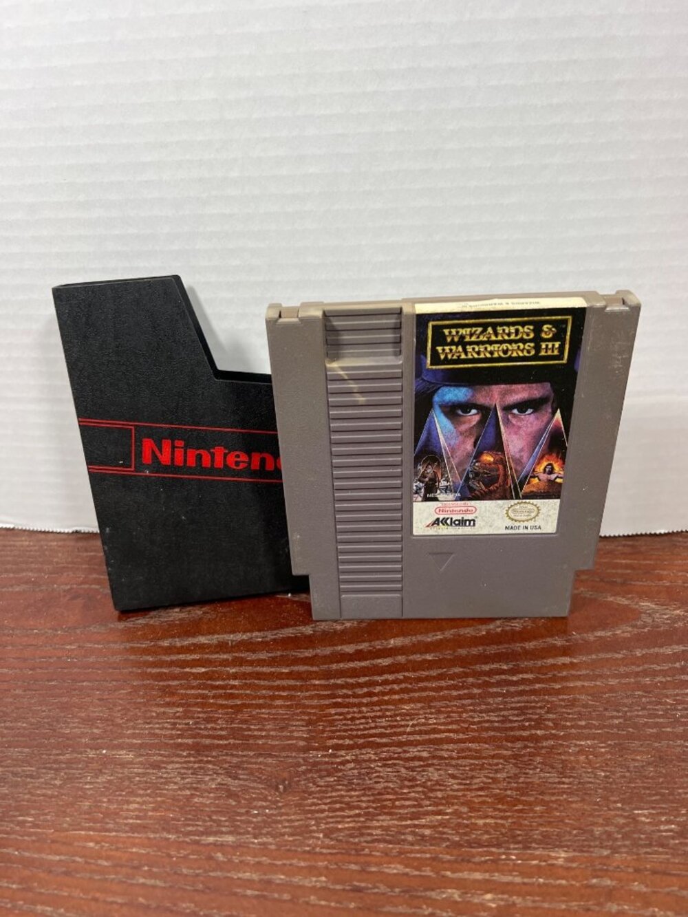 Vintage Nintendo NES Wizards & Warriors III Cartridge With Dust Cover Tested